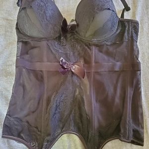☠3/25💀Black bustier with bow new